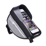 Borseta bicicleta impermeabila cu husa pentru telefon flippy, montare pe ghidon, compatibila cu telefoane de pana la 16 cm, spatiu depozitare, 18.5x9.