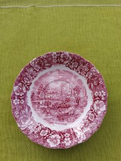 Portelan Staffordshire England colectia Bray Bucks, frumoasa farfurioara