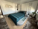 Cuvertura pat decorativa si de protectie CreponTex by Coneltex, 220 x 240 cm, pat dublu, culoare turcoaz