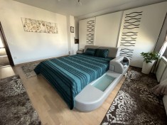 Cuvertura pat decorativa si de protectie CreponTex by Coneltex, 200 x 240 cm, pat dublu, culoare turcoaz