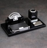 Cumpara ieftin Organizator de birou Modern Desk Set &ndash; negru lustruit CD-31