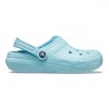 Saboti Crocs Classic Lined Clog Albastru - Pure Water, 36, 37, 39, 42