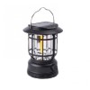 Lampa portabila camping, Felinar Vintage, ABS, Iluminare 30 COB LED, Intensitate reglabila, Acumulator inclus, Incarcare Solara si USB, 5W, Flippy, Ne