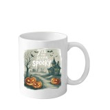 Cana Halloween alba 330 ml cu dovleac funny scary