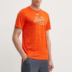 Nike tricou New York Mets barbati, culoarea portocaliu, cu imprimeu