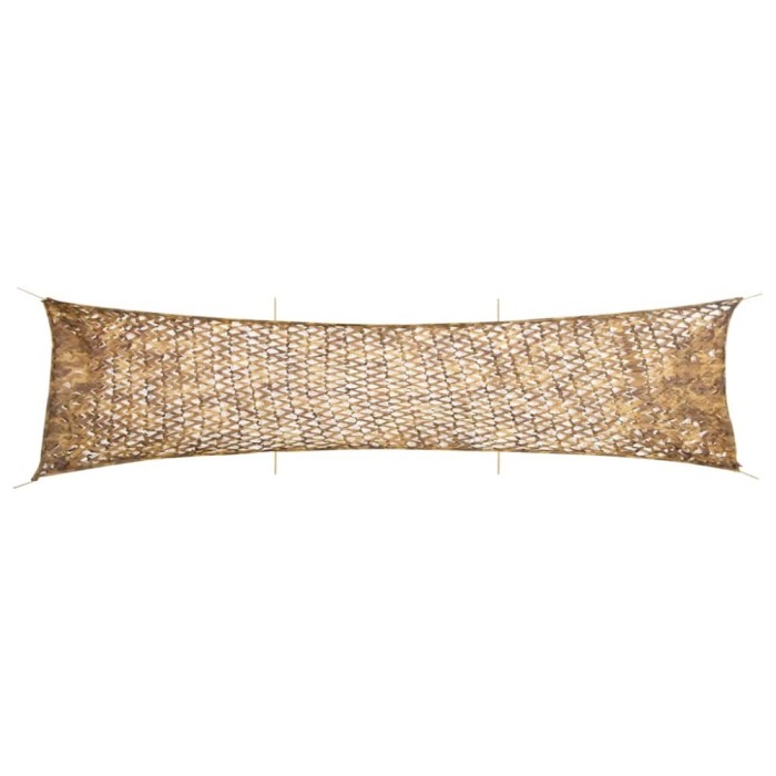 vidaXL Plasă de camuflaj cu geantă de depozitare, nisipiu, 613x138 cm