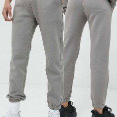 Kangol pantaloni de trening unisex, culoarea gri, neted