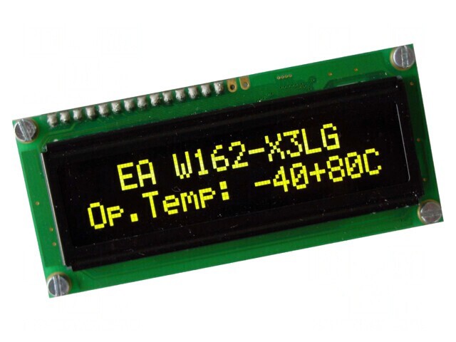 Afișaj OLED 16x2 Alfanumeric Galben-Verde 80x36mm