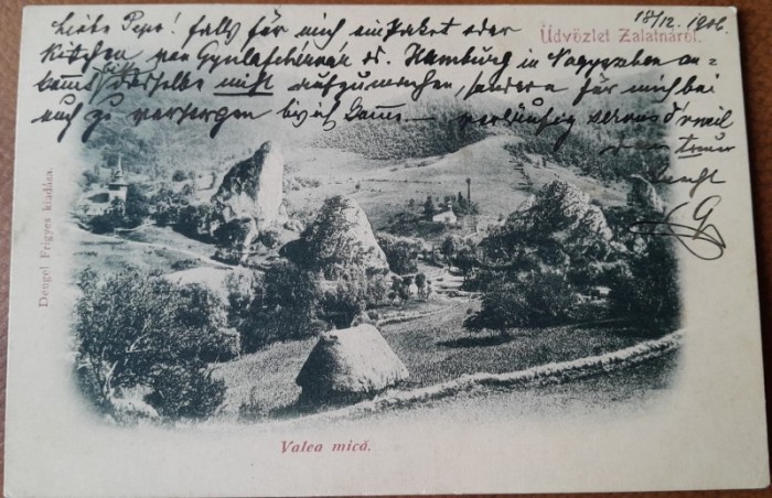 Carte postala, Alba Muntii Apuseni Valea Mica, 1906