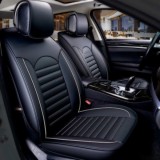 2 x Huse Scaune pentru Masini Auto Universal Negru Gri Piele