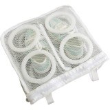Cumpara ieftin Sac alb 28 x 24,5 cm pentru spalarea incaltamintei la masina, plasa din nylon