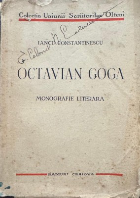 Octavian Goga, Iancu Constantinescu, Monografie Literară foto