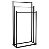 Cumpara ieftin Suport prosoape metal negru Poldo 44x21.5x86 cm