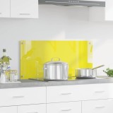 vidaXL Contrablat bucătărie galben 90x40x0.6 cm sticlă securizată