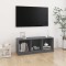 Comodă TV, gri, 104x33x41 cm, lemn masiv de pin