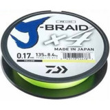 Fir textil Daiwa J-Braid X4, 135m (Diametru fir: 0.17 mm)