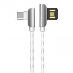 Cablu Date Hoco U42 Usb - Type C 1.2 M Alb Tip L foto