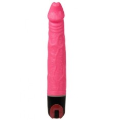 Vibrator Realist, Multispeed, TPR, Roz, 24 cm