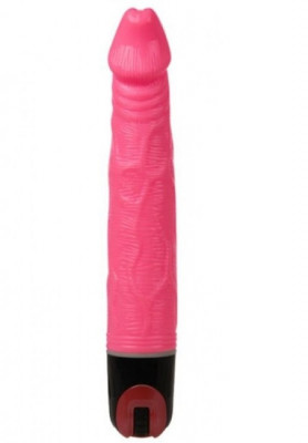 Vibrator Realist, Multispeed, TPR, Roz, 24 cm foto