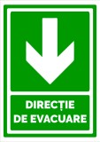 Semn pentru directie cu sageata de evacuare in jos