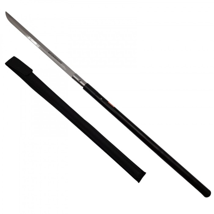 Sabie de vanatoare DEPOX&reg;, Shaolin Master, model baston, 87 cm, negru, teaca inclusa