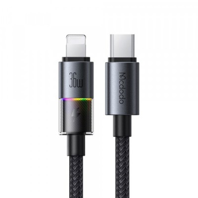 Cablu Date si Incarcare USB-C - Lightning McDodo CA-8190 Colorful, 36W, 1.2m, Negru foto