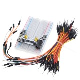 Cumpara ieftin Modul Putere Breadboard MB102 cu Breadboard 400 puncte si 65 Fire Jumper