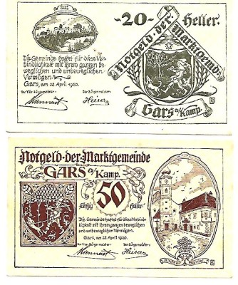 !!! AUSTRIA - LOT NOTGELD GARS 1920 - UNC / CELE DIN IMAGINE foto