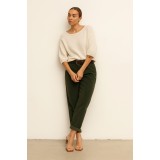 Pantaloni dama verzi din catifea