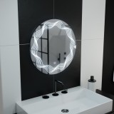Oglinda LED Rotunda 60cm, Flusso Touch, Sistem Dezaburire, Dimabila ModernLight Concept