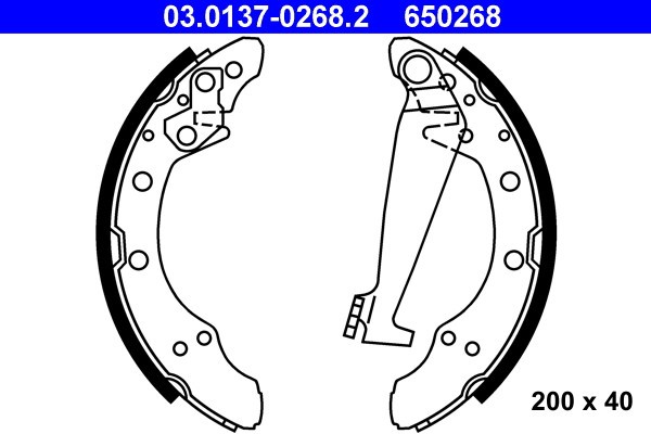 ATE 03.0137-0268.2 Set saboti frana