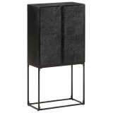 Cumpara ieftin Servanta, negru, 60x30x120 cm, lemn masiv de acacia &amp; mango