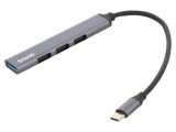 Hub USB A x4 cu USB C, USB 2.0, USB 3.1 - Gri