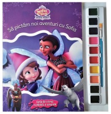 Disney. Sofia intai. Insulele Mistice. Sa pictam noi aventuri cu Sofia. Carte de colorat cu pensula si acuarele