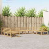 vidaXL Set de canapele de exterior 9 pcs Alb 404 x 245,5 x 73 cm 3387018