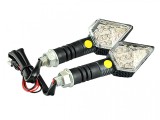 Semnalizari Moto LED Carbon Romb Revo, Brat Lung, Omologate E-Mark, 12V, M10