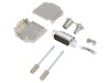 Conector D-Sub 15 Pini Tata Ecranat Amphenol L17DPPK15-M pe Cablu Terminal Argintiu
