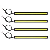 Cumpara ieftin Set 4x Banda auto LED, lumini de zi, putere 12W, 28 LED, culoare alba 6500K, lungime 17 cm