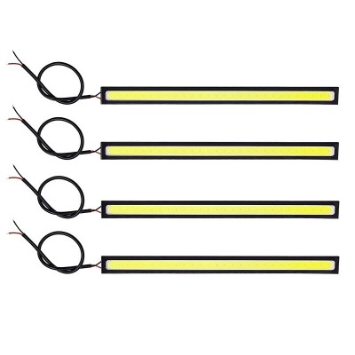 Set 4x Banda auto LED, lumini de zi, putere 12W, 28 LED, culoare alba 6500K, lungime 17 cm foto