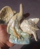 Bibelou ceramica doua pasari albe, dimensiunea 15x16 cm