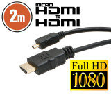 Cablu micro HDMI , 2 mcu conectoare placate cu aur