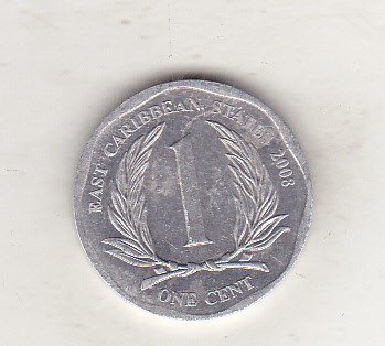 bnk mnd East Caribbean States 1 cent 2008 foto