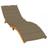 Pernă de șezlong, melanj gri taupe, 200x70x4 cm textil