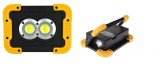 Lanterna LED COB Reincarcabila ALM cu Stroboscop, Indicator Baterie, 2 Acumulatori 18650, Cablu USB, 17cm