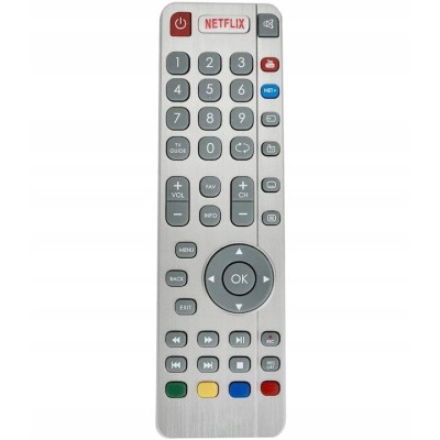 Telecomanda pentru Sharp Aquos SHW/RMC/0116N, radio, x-remote, Netflix, YouTube, Negru foto