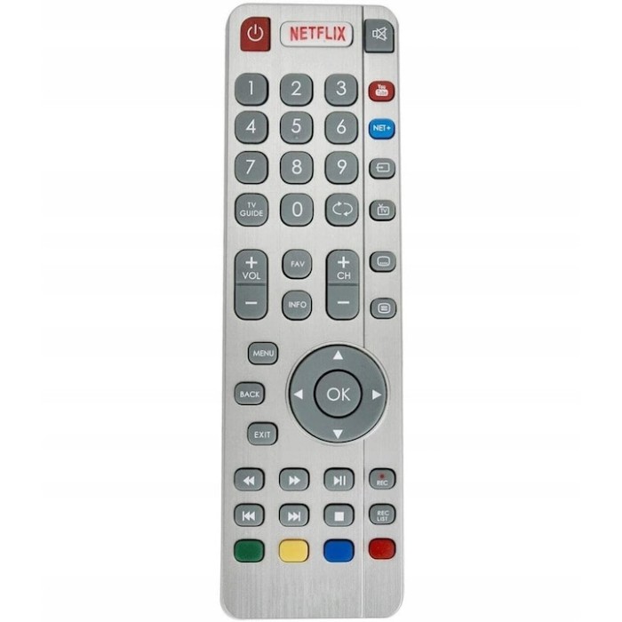 Telecomanda pentru Sharp Aquos SHW/RMC/0116N, radio, x-remote, Netflix, YouTube, Negru