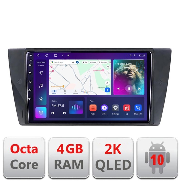 Navigatie BMW Seria 3 E90 C-095 Android Octa Core Ecran 2K QLED GPS 4G 4+32GB 360 KIT-095+EDT-E409-2K CarStore Technology