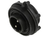 Conector Circular BULGIN PXV0735/P 2 pini 12A 277V IP68 IP69K Soclu Tată