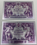 AUSTRO-UNGARIA-10 KRONEN/COROANE 1900 (REPLICA) POLIMER PLACAT CU ARGINT 999&permil;