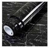 Folie Autocolanta pentru Bucatarie, Tip Sticker Autoadeziv, pentru Blat si Mobila, Negru, 60 x 300 cm